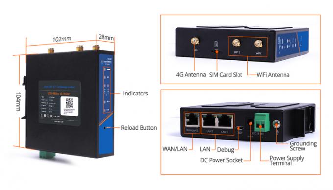 PUSR USR-G806W-E 4g Industrial OpenVPN Router Europe 2.4G Wi-Fi Zwiększone 2*2 MIMO, Do 300Mbps ze slotem do karty SIM 11