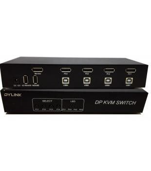 Dobra cena. B żeński przełącznik KVM USB 3840x2160 SW1401DP 4 port w sieci
