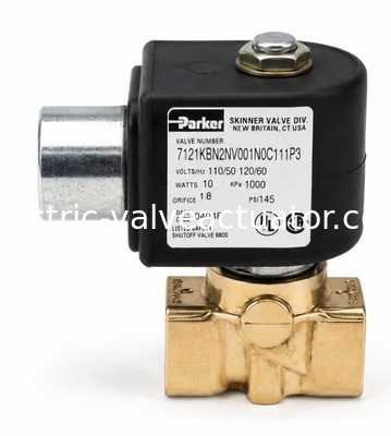 Dobra cena. Parker 7121KBN3UV00N0C222Q3 Zawór sterowany pilotem — cewka elektromagnetyczna NC o wysokim przepływie 3/8